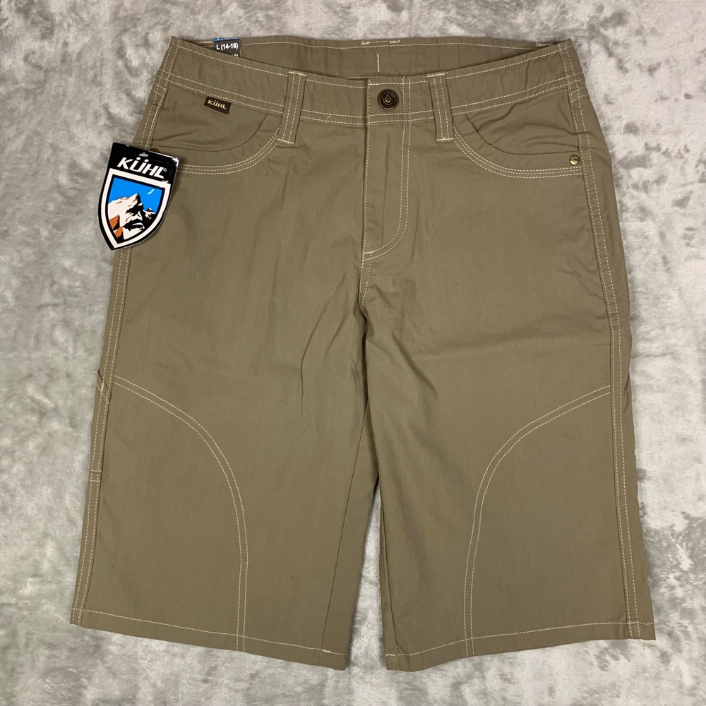 KUHL Boys Ramblr Shorts Khaki Youth Size L 14-16 Outdoor Hiking Cargo 5534 NEW